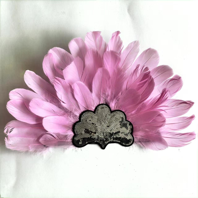 India sulgedest peakatted, ballikostüümi aksessuaarid, rekvisiidid, boheemlaslik hane sulgedest peapael