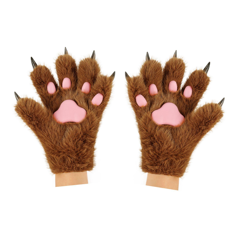 Transfrontaliere Halloween plush cat paw blana mănuși cosplay benzi desenate spectacol cat paw recuzită blana animalelor labe mâini