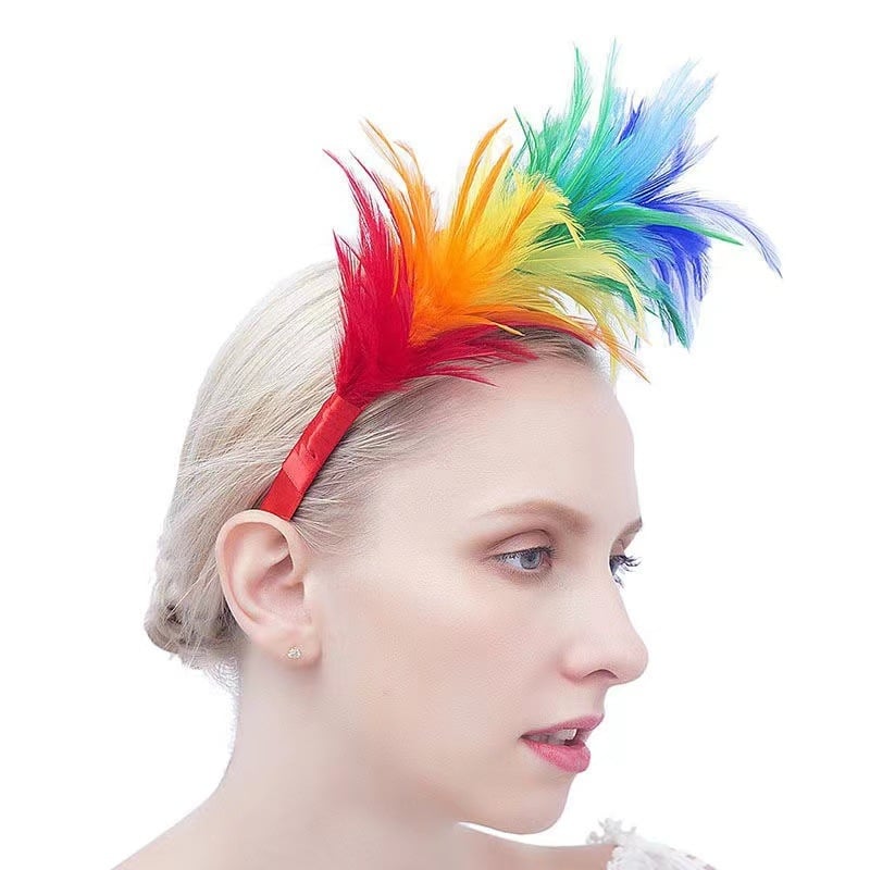 Transfrontaliere nouă bandă de păr cu pene petrecere scenă spectacol vacanță carnaval bijuterii