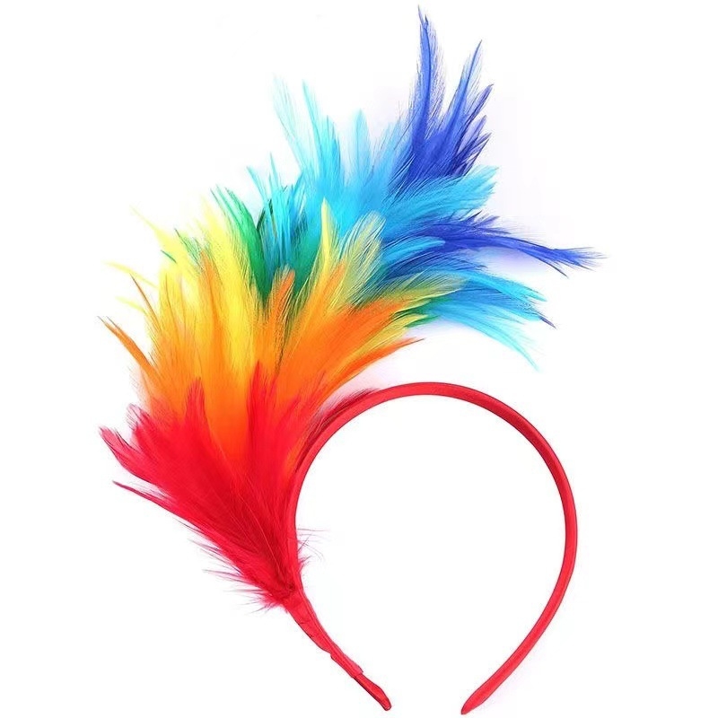 Transfrontaliere nouă bandă de păr cu pene petrecere scenă spectacol vacanță carnaval bijuterii