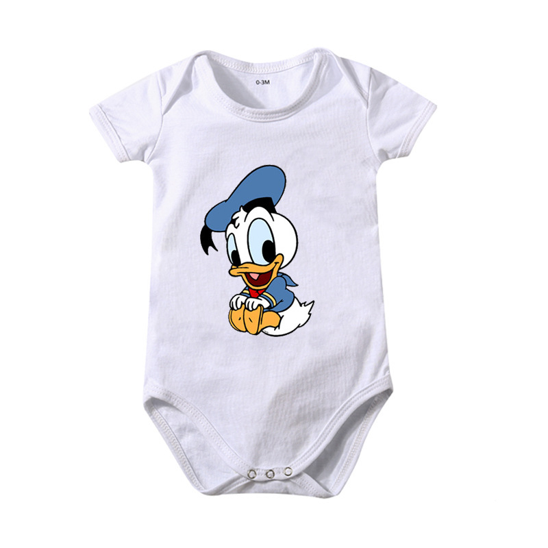 Ins pamučna odjeća za bebe s trokutastim uzorkom, kombinezon za bebe, ljetni miš s printom Pajka Donalda, AliExpress