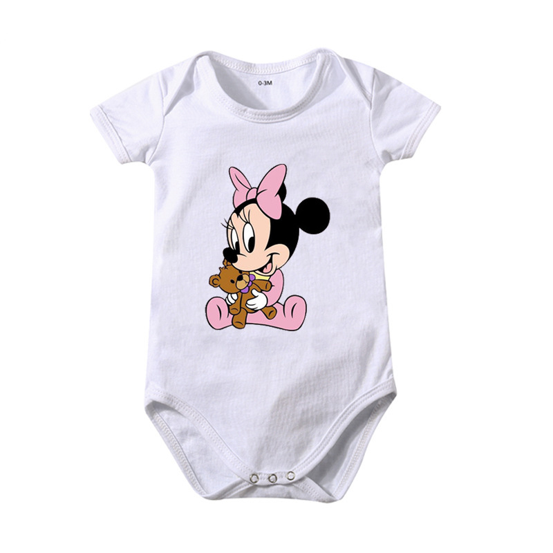 Ins pamučna odjeća za bebe s trokutastim uzorkom, kombinezon za bebe, ljetni miš s printom Pajka Donalda, AliExpress