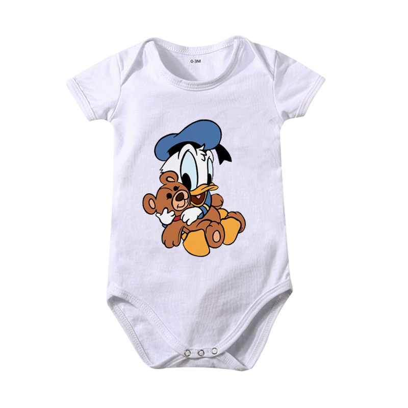Ins pamučna odjeća za bebe s trokutastim uzorkom, kombinezon za bebe, ljetni miš s printom Pajka Donalda, AliExpress