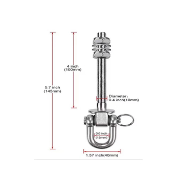 Кука за люлка от неръждаема стомана, тежкотоварна, подвижна, за хамак, хардуер за хамак с пясък, аксесоари за фиксиране на люлки
