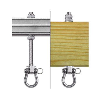 Кука за люлка от неръждаема стомана, тежкотоварна, подвижна, за хамак, хардуер за хамак с пясък, аксесоари за фиксиране на люлки