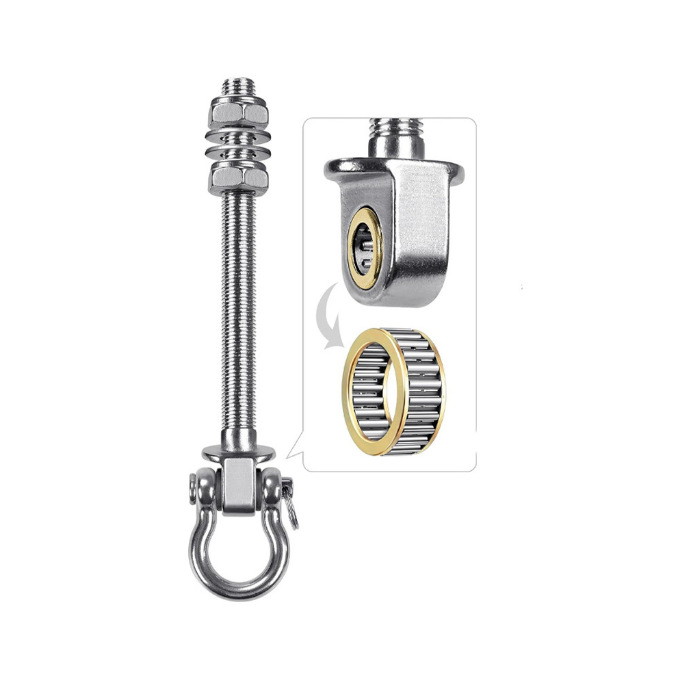 Кука за люлка от неръждаема стомана, тежкотоварна, подвижна, за хамак, хардуер за хамак с пясък, аксесоари за фиксиране на люлки