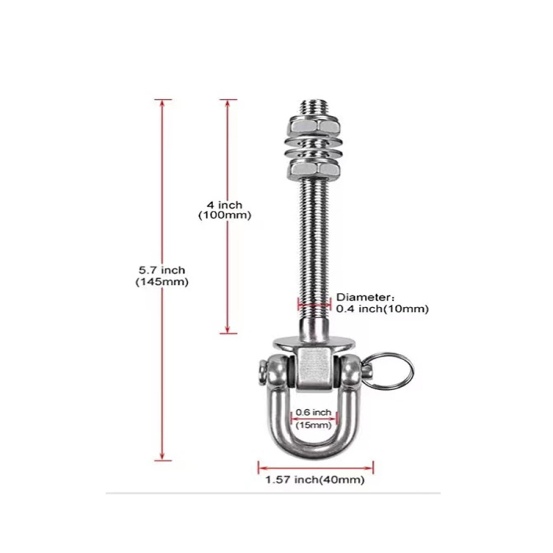 Кука за люлка от неръждаема стомана, тежкотоварна, подвижна, за хамак, хардуер за хамак с пясък, аксесоари за фиксиране на люлки