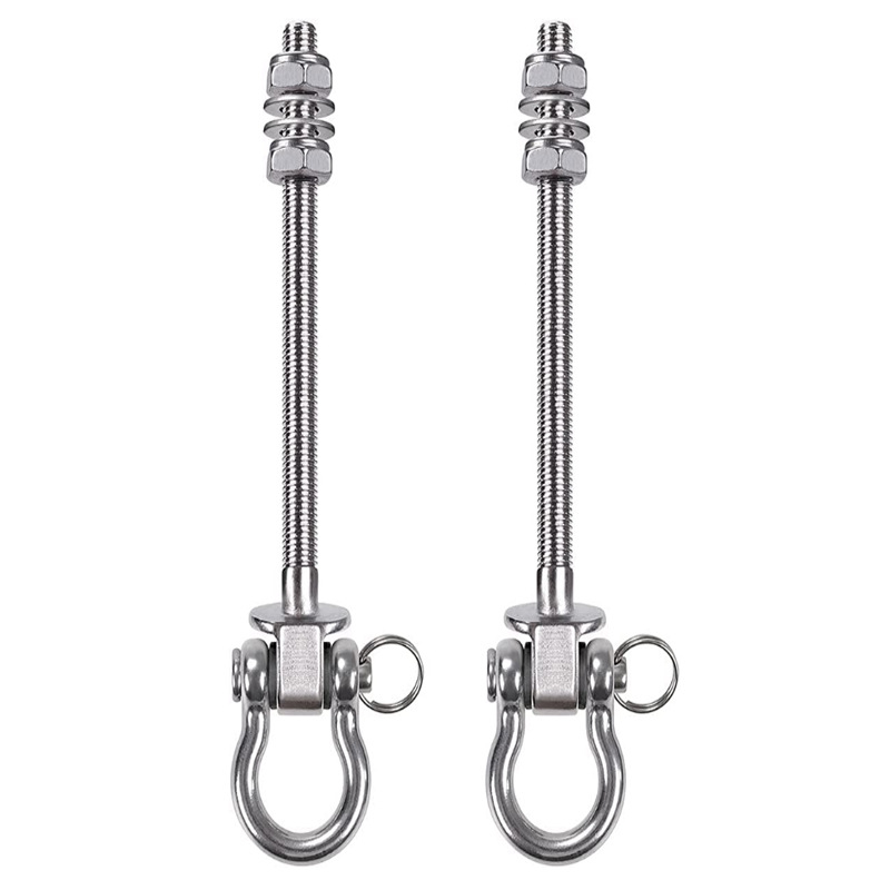 Кука за люлка от неръждаема стомана, тежкотоварна, подвижна, за хамак, хардуер за хамак с пясък, аксесоари за фиксиране на люлки