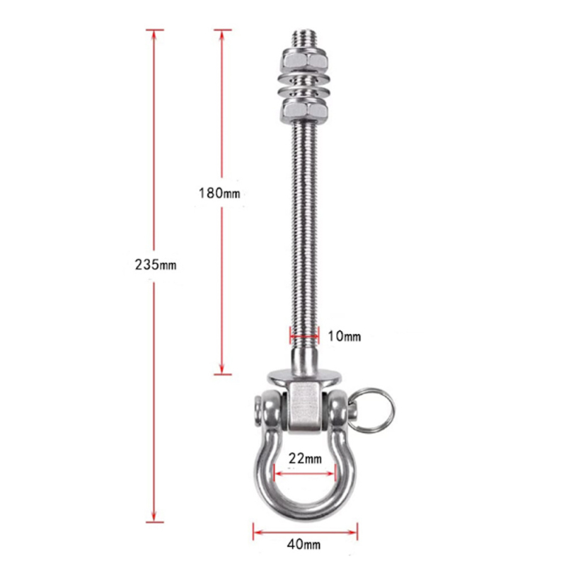 Кука за люлка от неръждаема стомана, тежкотоварна, подвижна, за хамак, хардуер за хамак с пясък, аксесоари за фиксиране на люлки