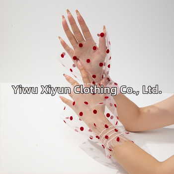 Piiriülesed Euroopa ja Ameerika enimmüüdud võrkkangast südamekujuliste täppidega varrukatega mansettide kaunistuste aksessuaaride disain, mitmekülgsed ja moodsad võltsmansetid