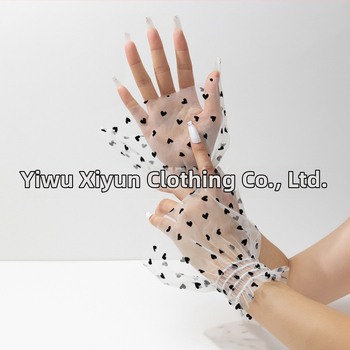 Piiriülesed Euroopa ja Ameerika enimmüüdud võrkkangast südamekujuliste täppidega varrukatega mansettide kaunistuste aksessuaaride disain, mitmekülgsed ja moodsad võltsmansetid