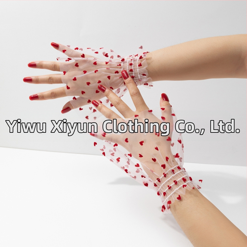 Piiriülesed Euroopa ja Ameerika enimmüüdud võrkkangast südamekujuliste täppidega varrukatega mansettide kaunistuste aksessuaaride disain, mitmekülgsed ja moodsad võltsmansetid