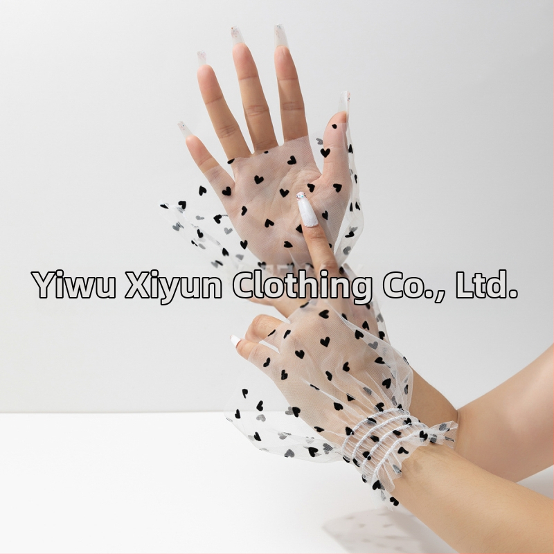 Piiriülesed Euroopa ja Ameerika enimmüüdud võrkkangast südamekujuliste täppidega varrukatega mansettide kaunistuste aksessuaaride disain, mitmekülgsed ja moodsad võltsmansetid