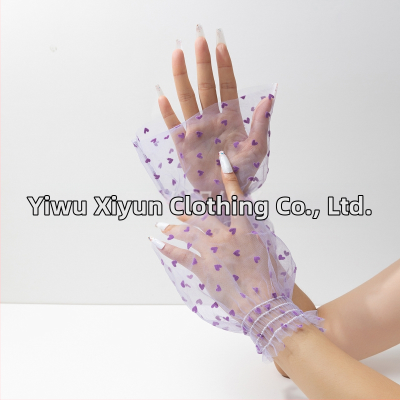 Piiriülesed Euroopa ja Ameerika enimmüüdud võrkkangast südamekujuliste täppidega varrukatega mansettide kaunistuste aksessuaaride disain, mitmekülgsed ja moodsad võltsmansetid