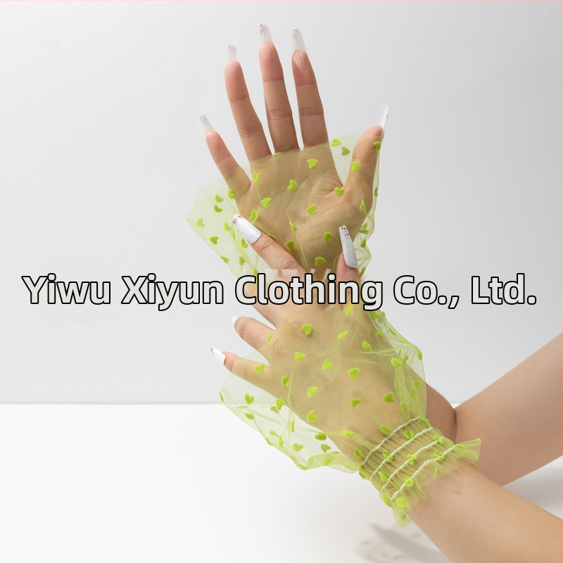 Piiriülesed Euroopa ja Ameerika enimmüüdud võrkkangast südamekujuliste täppidega varrukatega mansettide kaunistuste aksessuaaride disain, mitmekülgsed ja moodsad võltsmansetid