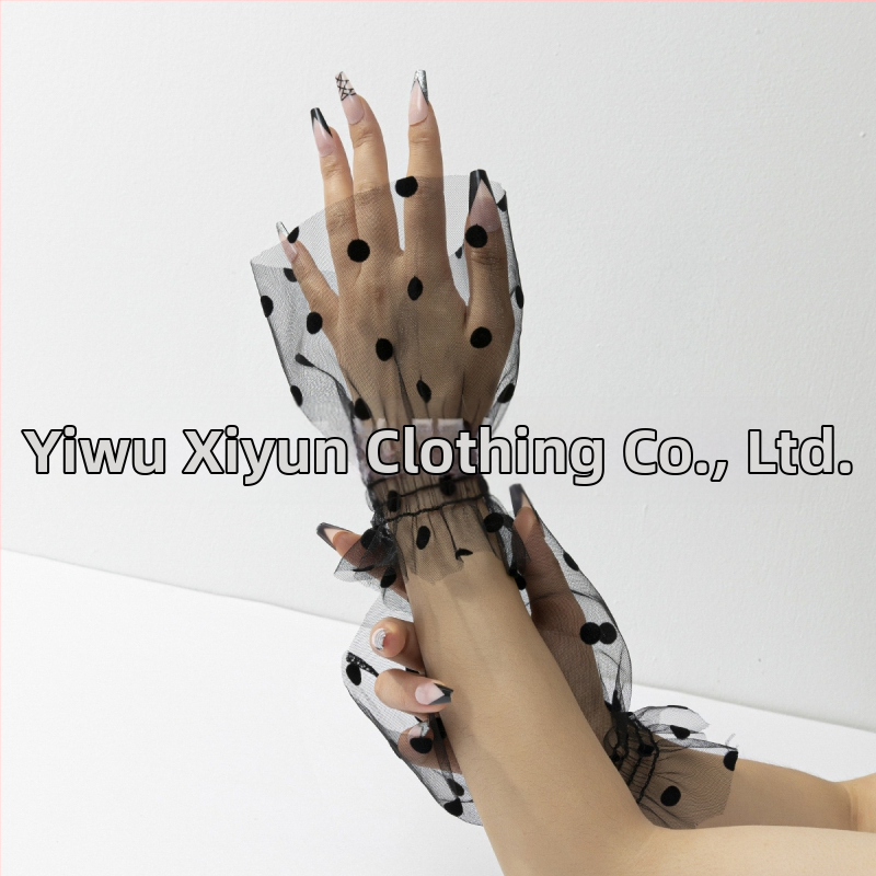 Piiriülesed Euroopa ja Ameerika enimmüüdud võrkkangast südamekujuliste täppidega varrukatega mansettide kaunistuste aksessuaaride disain, mitmekülgsed ja moodsad võltsmansetid