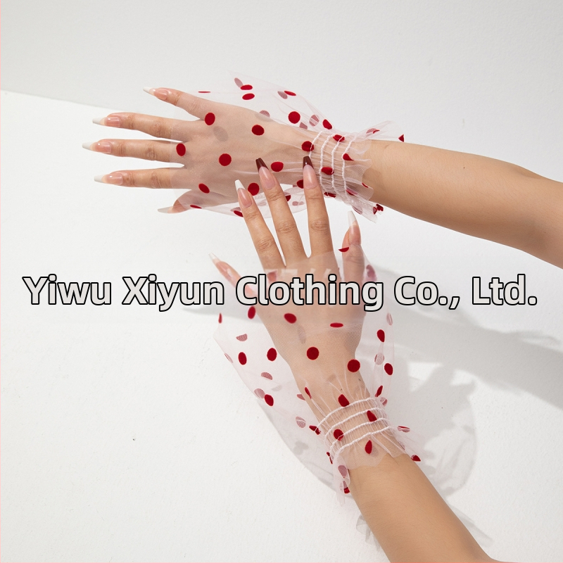 Piiriülesed Euroopa ja Ameerika enimmüüdud võrkkangast südamekujuliste täppidega varrukatega mansettide kaunistuste aksessuaaride disain, mitmekülgsed ja moodsad võltsmansetid