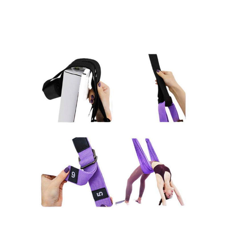 Σχοινί γιόγκα αέρα για οικιακή γυμναστική, γιόγκα, ανεστραμμένο σχοινί τραβήγματος μέσης, κρεμαστή πόρτα, ζώνη τεντώματος γιόγκα