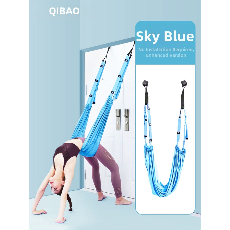 Σχοινί γιόγκα αέρα για οικιακή γυμναστική, γιόγκα, ανεστραμμένο σχοινί τραβήγματος μέσης, κρεμαστή πόρτα, ζώνη τεντώματος γιόγκα