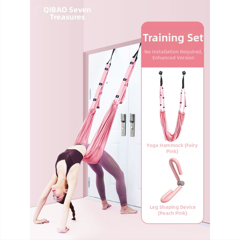 Σχοινί γιόγκα αέρα για οικιακή γυμναστική, γιόγκα, ανεστραμμένο σχοινί τραβήγματος μέσης, κρεμαστή πόρτα, ζώνη τεντώματος γιόγκα