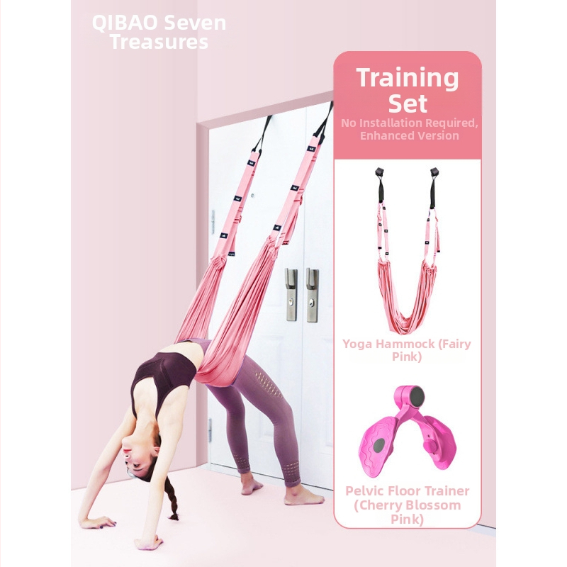 Σχοινί γιόγκα αέρα για οικιακή γυμναστική, γιόγκα, ανεστραμμένο σχοινί τραβήγματος μέσης, κρεμαστή πόρτα, ζώνη τεντώματος γιόγκα