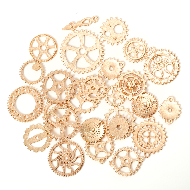 Steampunk óra fogaskerék ötvözet kiegészítők kézzel készített barkács házi készítésű kis robot anyag mutató keverékzsák