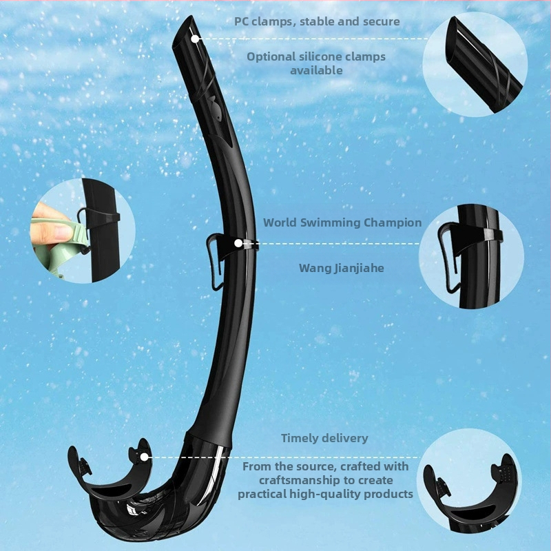 Вносен течен силиконов маркуч за гмуркане с шнорхел за свободно гмуркане