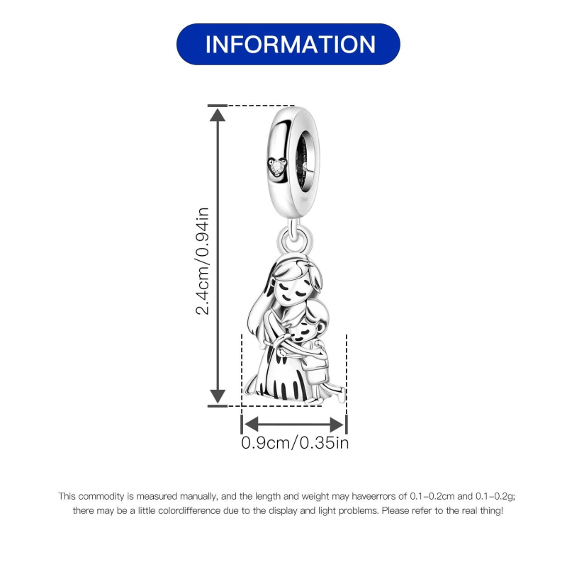 Dragoste mamă mamă și fiică asistentă medicală farmecul mărgele bijuterii DIY accesorii brățară cupru placat cu argint export stil fierbinte