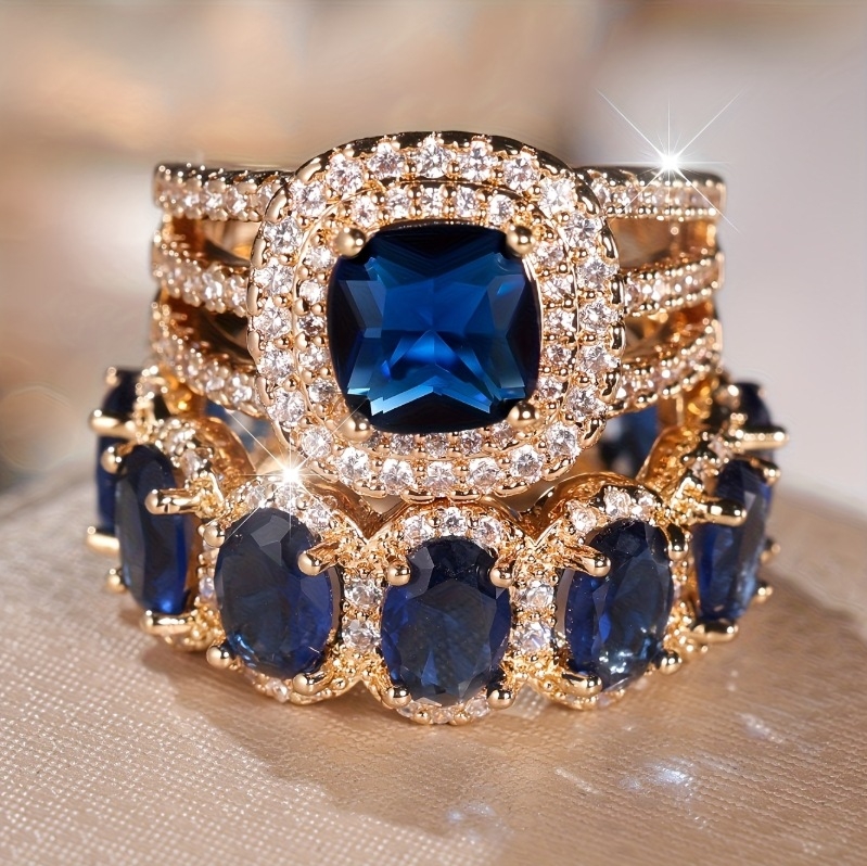 Inel de lux cu diamant, elegant, european și american, în formă de ou, cu micro-incrustații de zirconiu, explozii transfrontaliere, inel de lux, elegant, european și american, de înaltă calitate