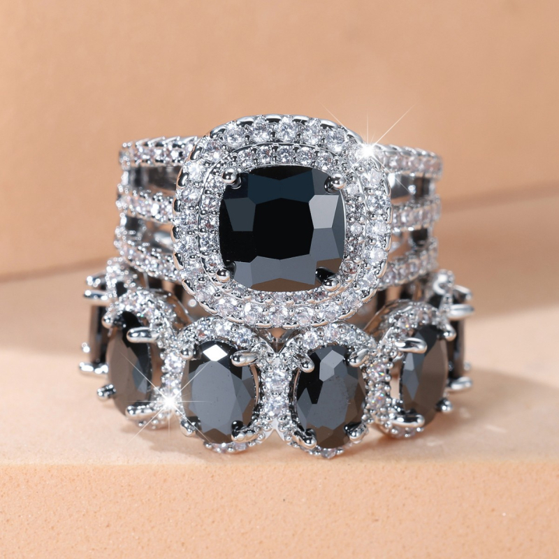 Inel de lux cu diamant, elegant, european și american, în formă de ou, cu micro-incrustații de zirconiu, explozii transfrontaliere, inel de lux, elegant, european și american, de înaltă calitate