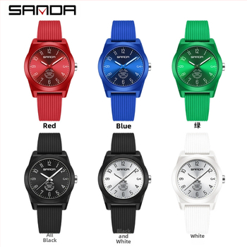 Ρολόι χαλαζία Sanda Student Watch για άνδρες και γυναίκες μαθητές γυμνασίου, αδιάβροχο, φθορίζον ρολόι μόδας με δείκτη, ειδικό ρολόι χαλαζία