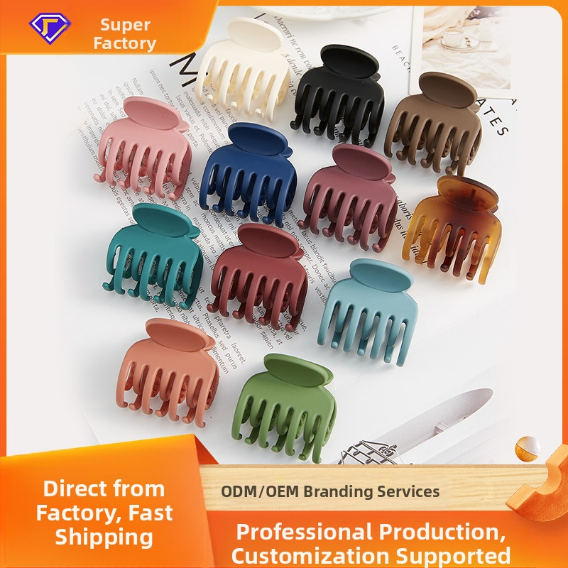 Aukštai surištų plaukų segtukas, dvigubo sluoksnio, dantukų laikiklis, raudonas galvos apdangalas, mažo dydžio, ryklio segtukas, plaukų segtukas