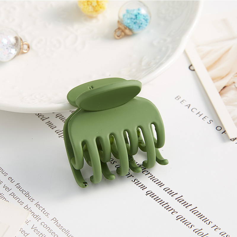 Aukštai surištų plaukų segtukas, dvigubo sluoksnio, dantukų laikiklis, raudonas galvos apdangalas, mažo dydžio, ryklio segtukas, plaukų segtukas