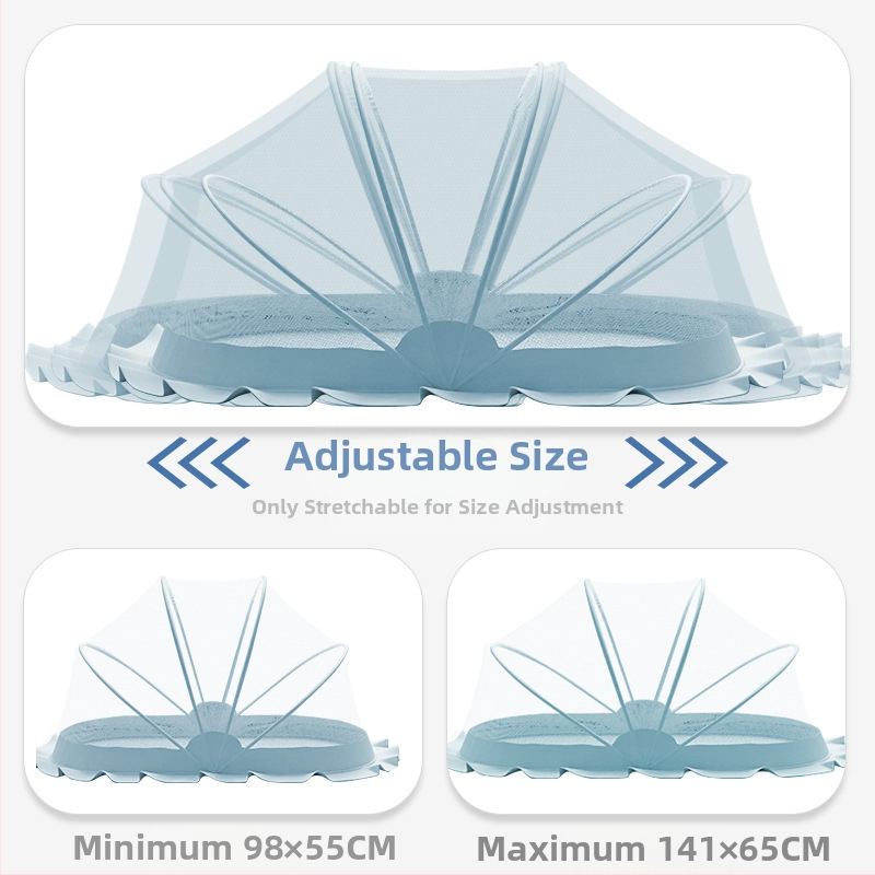 Бебешка мрежа против комари, бебешка юрта, антикомарна, сгъваема, с пълно покритие, за новородено, детско легло без дъно, универсална