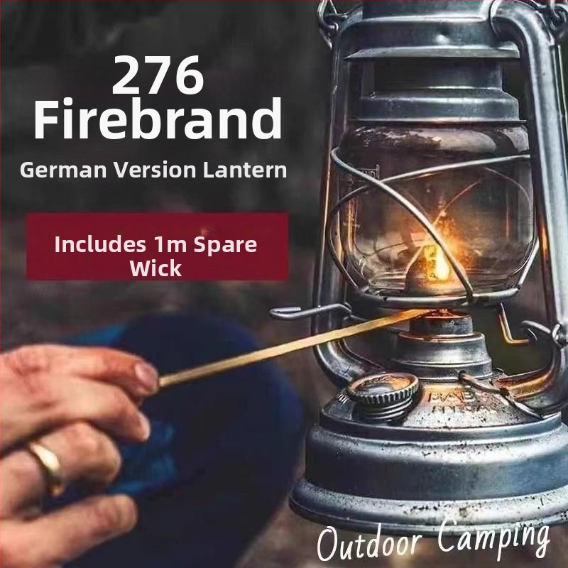 276 Огнен фенер Старомодна керосинова лампа Конски фенер Къмпинг стил Лампа за палатка Ретро лампа Къмпинг стил Лампа с носталгична атмосфера Къмпинг лампа