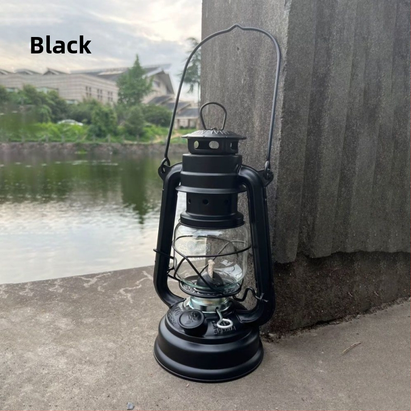 276 Огнен фенер Старомодна керосинова лампа Конски фенер Къмпинг стил Лампа за палатка Ретро лампа Къмпинг стил Лампа с носталгична атмосфера Къмпинг лампа