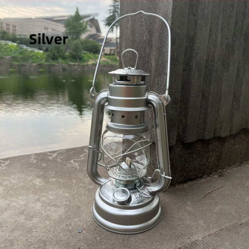 276 Огнен фенер Старомодна керосинова лампа Конски фенер Къмпинг стил Лампа за палатка Ретро лампа Къмпинг стил Лампа с носталгична атмосфера Къмпинг лампа