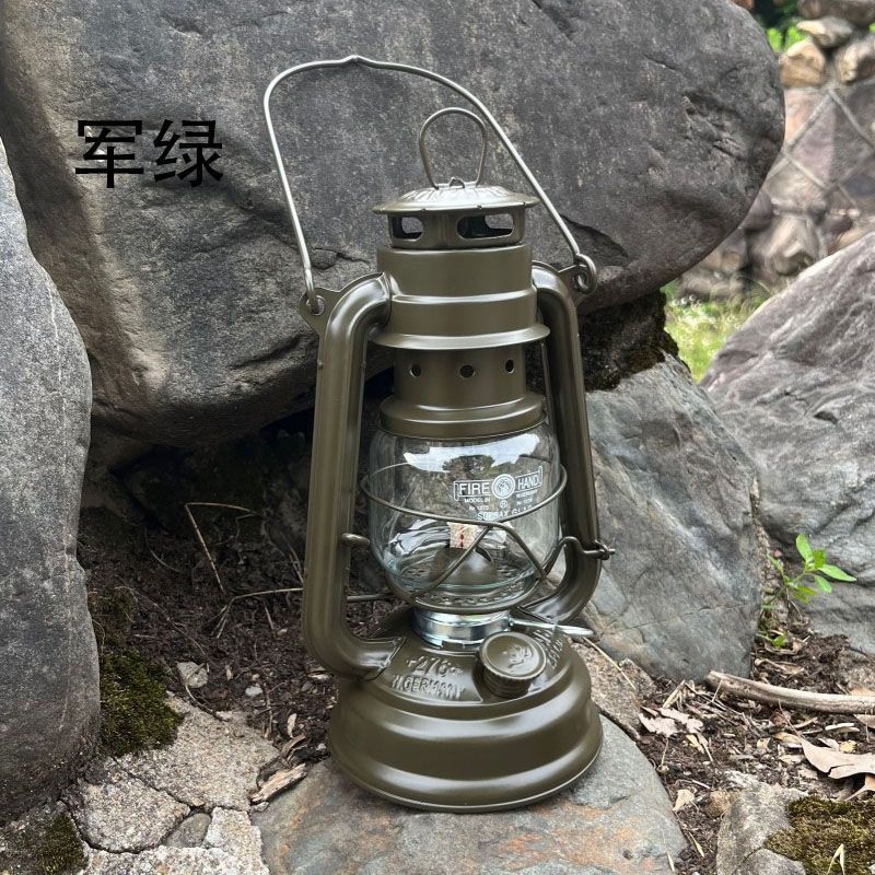 276 Огнен фенер Старомодна керосинова лампа Конски фенер Къмпинг стил Лампа за палатка Ретро лампа Къмпинг стил Лампа с носталгична атмосфера Къмпинг лампа