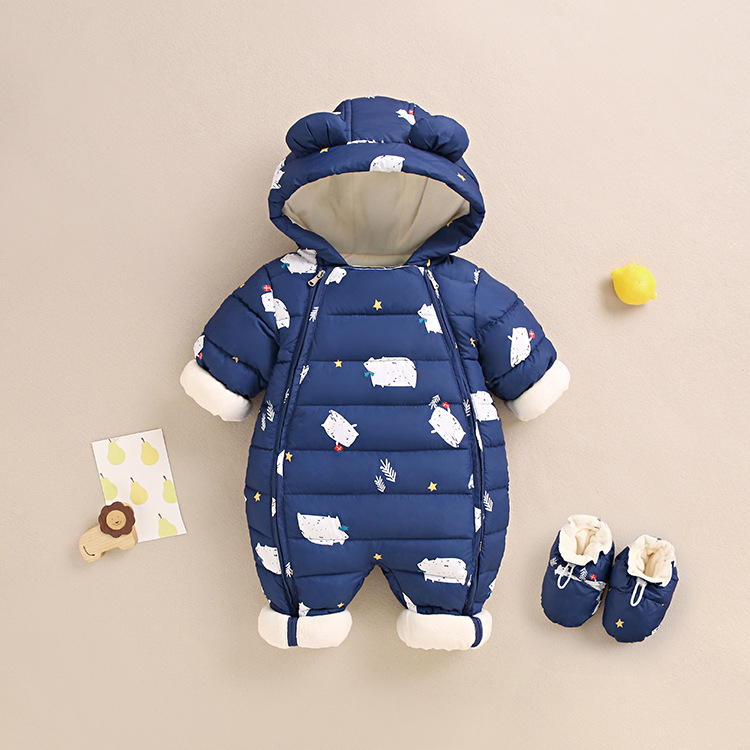 Imiku paksendatud Jongyi beebi puuvillast polsterdatud jope jänese riided vastsündinu riided ronimisriided talvemantel ülikond