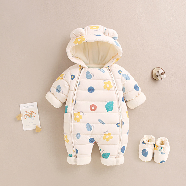 Imiku paksendatud Jongyi beebi puuvillast polsterdatud jope jänese riided vastsündinu riided ronimisriided talvemantel ülikond