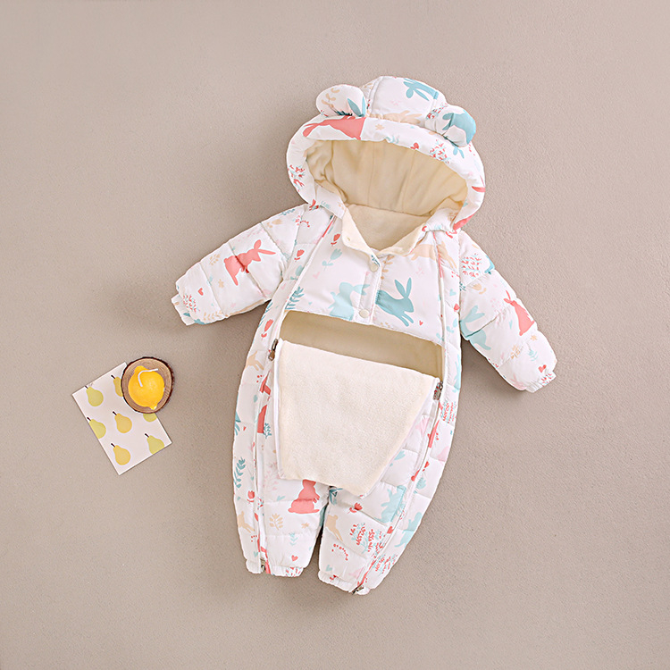 Imiku paksendatud Jongyi beebi puuvillast polsterdatud jope jänese riided vastsündinu riided ronimisriided talvemantel ülikond