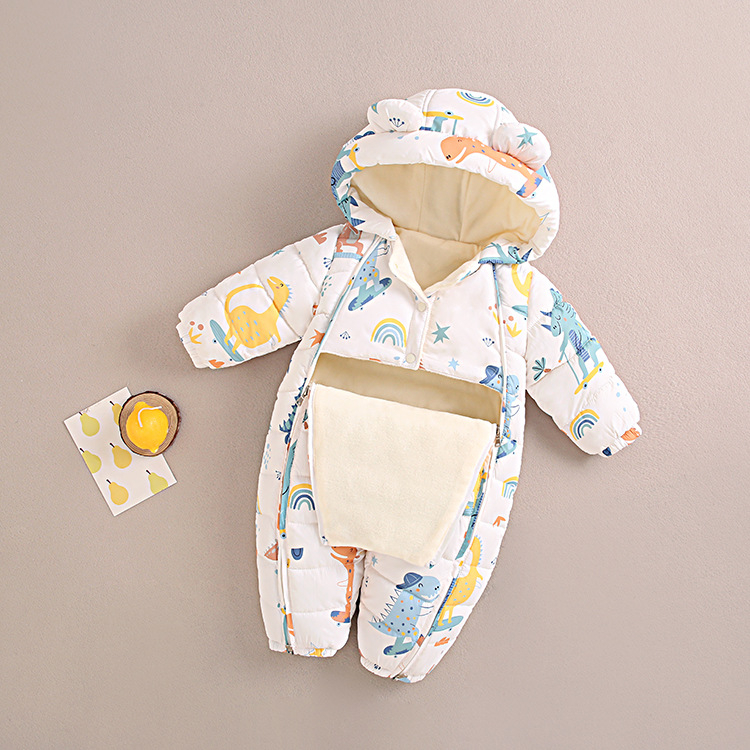 Imiku paksendatud Jongyi beebi puuvillast polsterdatud jope jänese riided vastsündinu riided ronimisriided talvemantel ülikond