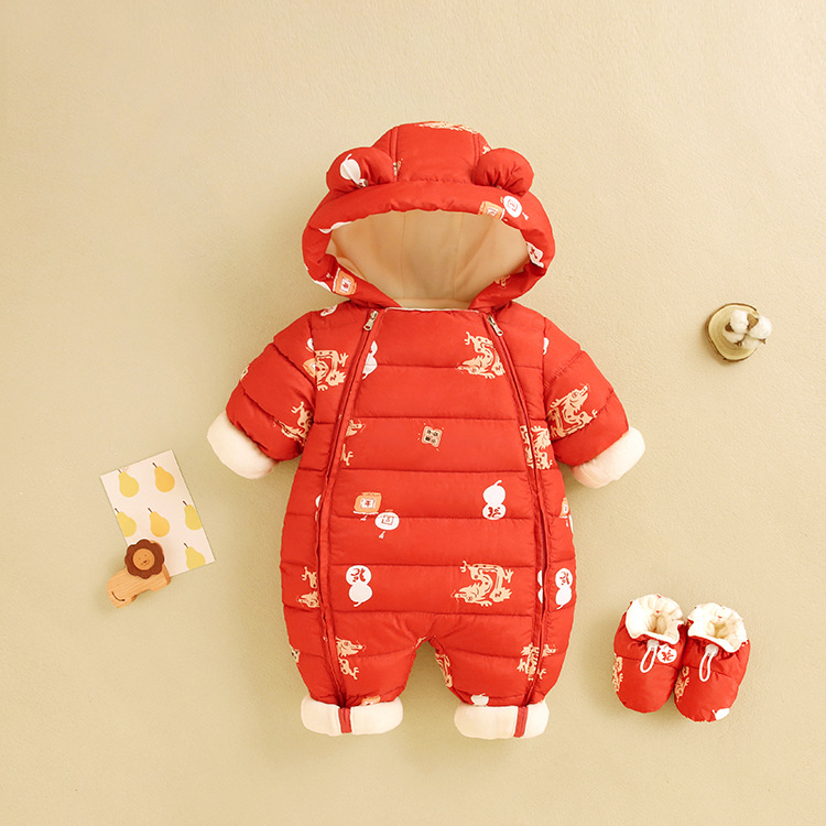 Imiku paksendatud Jongyi beebi puuvillast polsterdatud jope jänese riided vastsündinu riided ronimisriided talvemantel ülikond