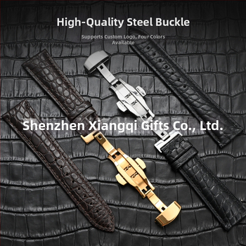 Универсален часовник от крокодилска кожа с кръгла каишка от истинска крокодилска кожа и производители на едро на склад