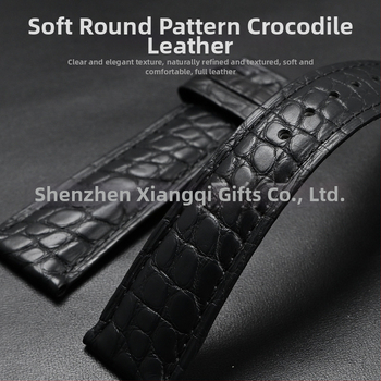 Универсален часовник от крокодилска кожа с кръгла каишка от истинска крокодилска кожа и производители на едро на склад