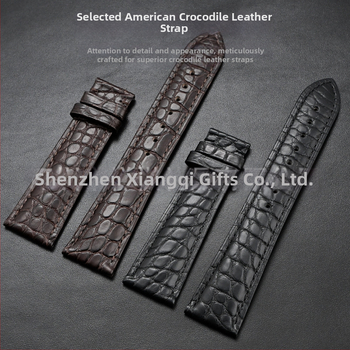 Универсален часовник от крокодилска кожа с кръгла каишка от истинска крокодилска кожа и производители на едро на склад