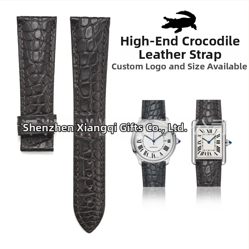 Универсален часовник от крокодилска кожа с кръгла каишка от истинска крокодилска кожа и производители на едро на склад