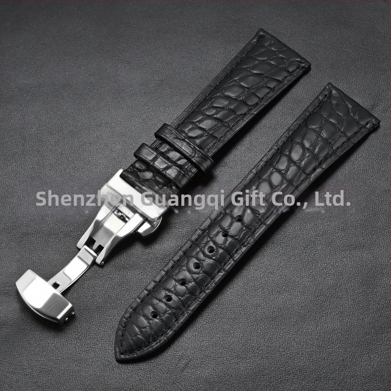 Универсален часовник от крокодилска кожа с кръгла каишка от истинска крокодилска кожа и производители на едро на склад