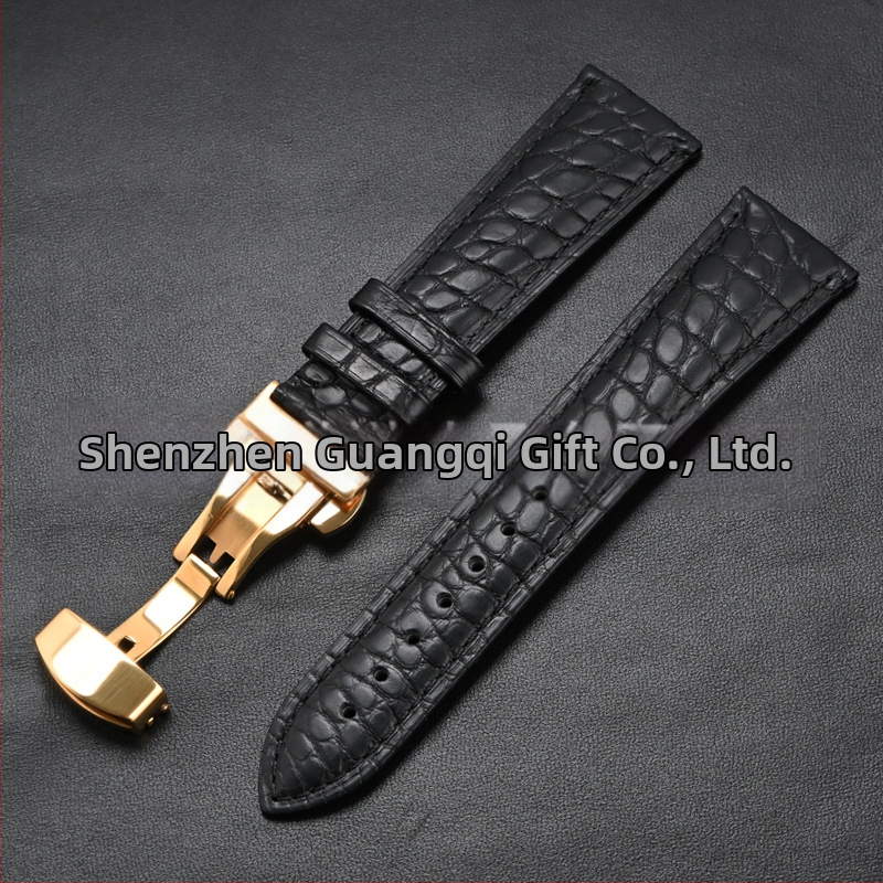 Универсален часовник от крокодилска кожа с кръгла каишка от истинска крокодилска кожа и производители на едро на склад
