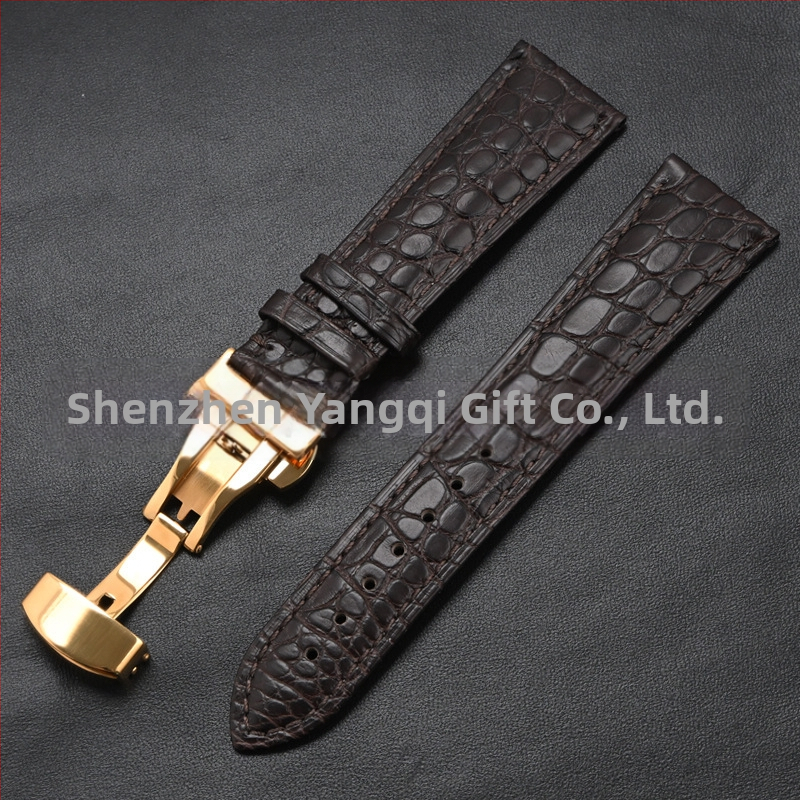 Универсален часовник от крокодилска кожа с кръгла каишка от истинска крокодилска кожа и производители на едро на склад